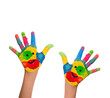 Photo: gesicht auf hand gesicht auf hand