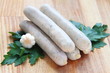 Raw chicken sausages with parsley
