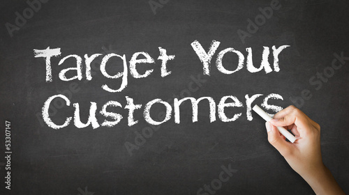 Photo: Target Your Customers Chalk Illustration Target Your Customers Chalk Illustration