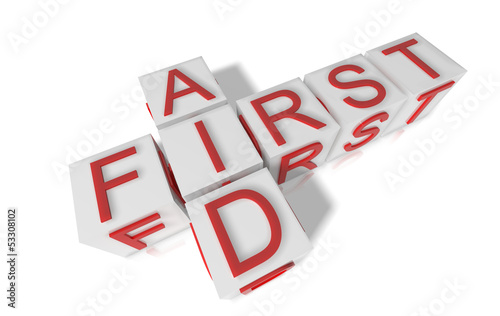 Illustration: first aid blocks first aid blocks