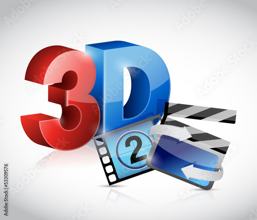 Illustration: 3D movie concept illustration 3D movie concept illustration