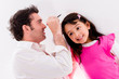 Father checking daughters height