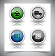 abstract glass buttons. EPS10 file.