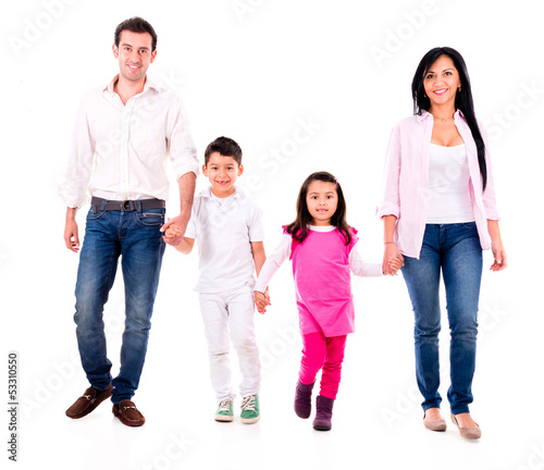 Photo: Happy family walking Happy family walking