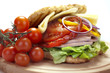 Big, fresh and tasty sandwich