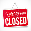 Vetor: Sorry we're closed Sorry we're closed