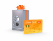 Iron safe and credit card.