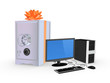Iron safe and PC.