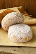sweet dessert donuts sprinkled with powdered sugar