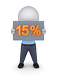 Illustration: 15 percents. 15 percents.