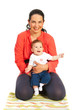 Happy mother and baby boy