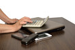 hands while working calculator