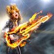playing rock music