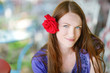 Young woman portrait outdoors