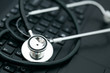 Stethoscope on keyboard