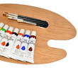 Oil Paints And Palette