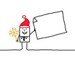 Vector: Santa & blank label Santa & blank label