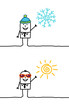Vecteur : summer & winter man summer & winter man