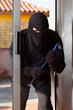 Thief stealing from a house