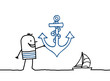 man & anchor
