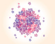 Abstract background with flowers, vector