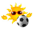 Sunshine is playing football