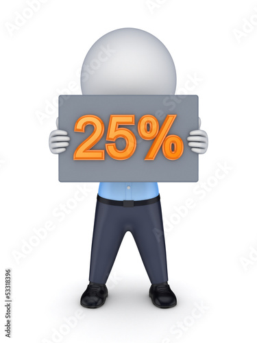 Illustration: 25 percents. 25 percents.