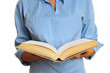 Woman and book