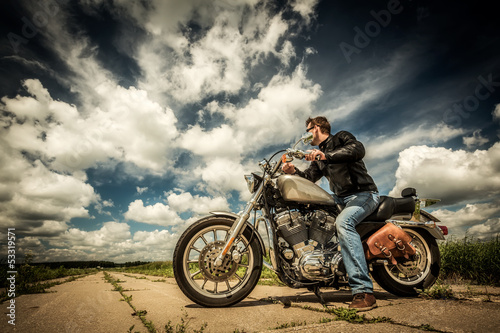 Photo: Biker on the road Biker on the road