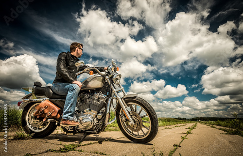 Photo: Biker on the road Biker on the road
