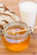honey with bread and milk