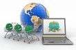 Concept of buying gifts and commodities on Internet