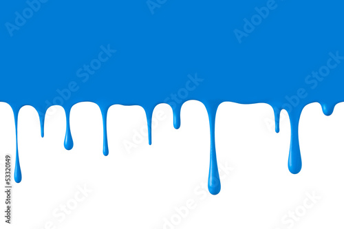 Photo: Blue drops on white background Blue drops on white background