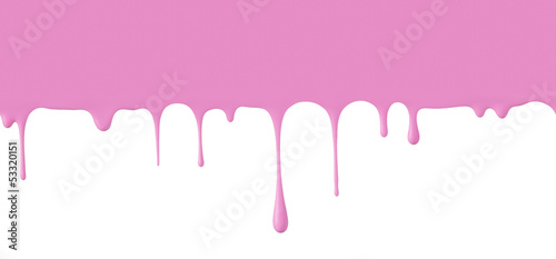 Photo: Pink drops on white background Pink drops on white background