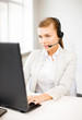friendly female helpline operator
