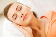 woman sleeping on the couch at home