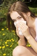 Young woman with allergy