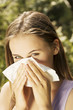 Young woman with allergy