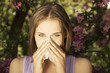 Young woman with allergy