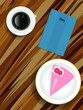 Vector: coffee cake on table coffee cake on table