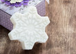 Soap in the shape of snowflake
