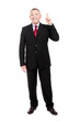 Senior businessman full length having an idea
