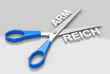 Illustration: Die Schere zwischen ARM und REICH Die Schere zwischen ARM und REICH