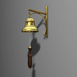 Glocke Gold Griff Wand