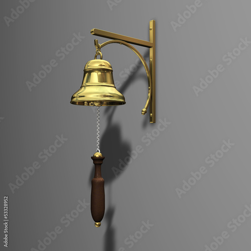 Illustration: Glocke Gold Griff Wand Glocke Gold Griff Wand
