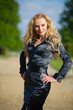 Photo: Beautiful blonde womanportrait outdoors Beautiful blonde womanportrait outdoors