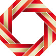 Coccarda Rosso e oro