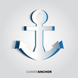 Illustration: Paper anchor sticker Paper anchor sticker