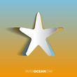 Illustration: Sea Starfish from paper - vector card Sea Starfish from paper - vector card