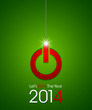 Vector: christmas ball power button 2014 christmas ball power button 2014